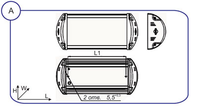 Рис.1. Схема монтажа светильника ДББ37У Селена-LED-2