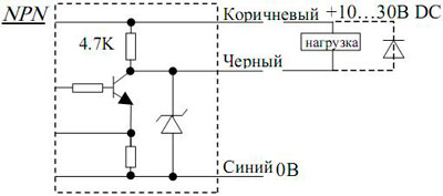 Рис.1. Подключение Fotek датчика SU-02R